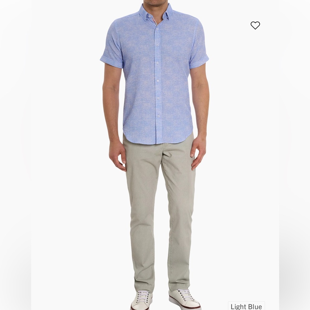 NWOT ROBERT GRAHAM MENS BUTTON DOWN SHORT SLEEVE SHIRT